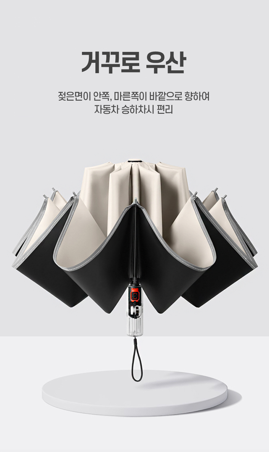 야누스 10K 거꾸로 반발방지 기능 자외선 차단 암막 코팅 3단 완전자동 양우산 상세 이미지